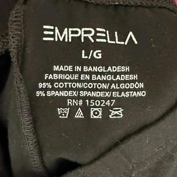 Emprella Black Stretch Bike Shorts, Size Large - Picture 13 of 13